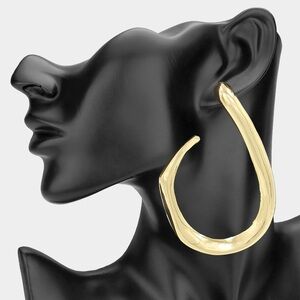 Bold Gold Crescent Earrings